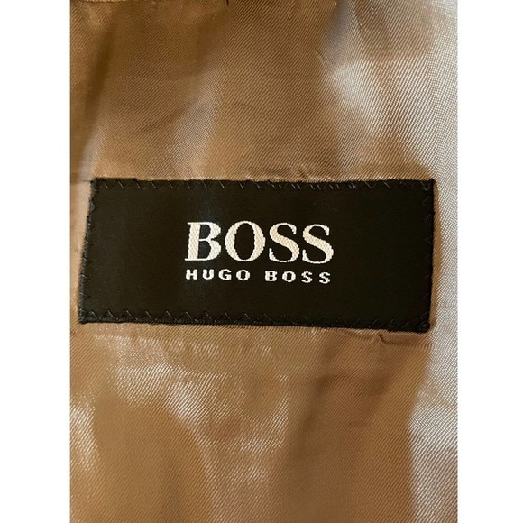 HUGO BOSS MEN’s Sport Coat Blazer 2 Button Brown Wool 44R Fully Lined - Picture 3 of 11